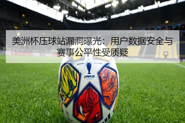 美洲杯压球站漏洞曝光：用户数据安全与赛事公平性受质疑